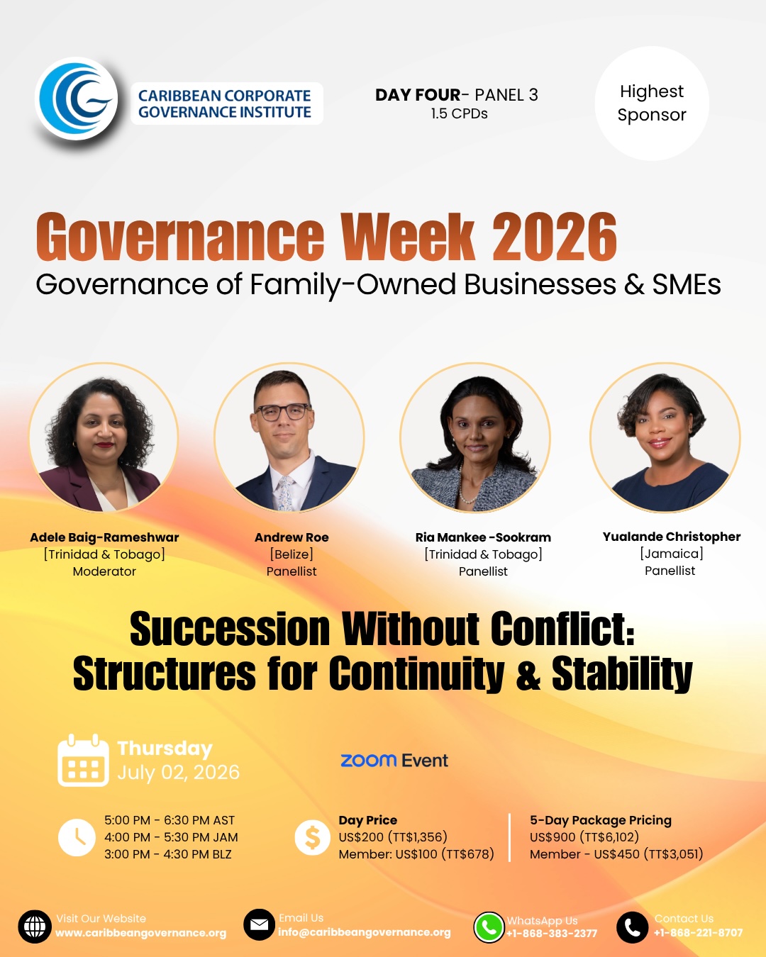 CCGI Governance Week 2026 flyer